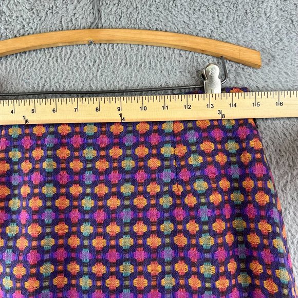 Womens Kuhlman Made In Italy Size 42 Skirt Wool Colorful - Picture 4 of 10